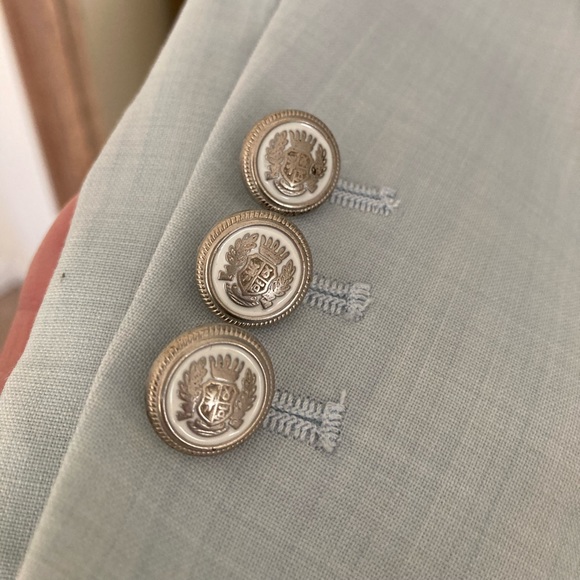 Maje wool blend light blue jacket blazer - Picture 2 of 5